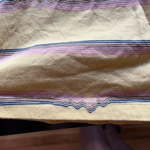 Patagonia “Ridge Rise Stripe Repeat” Organic Tank Top Yellow and Navy size M - Picture 13 of 13